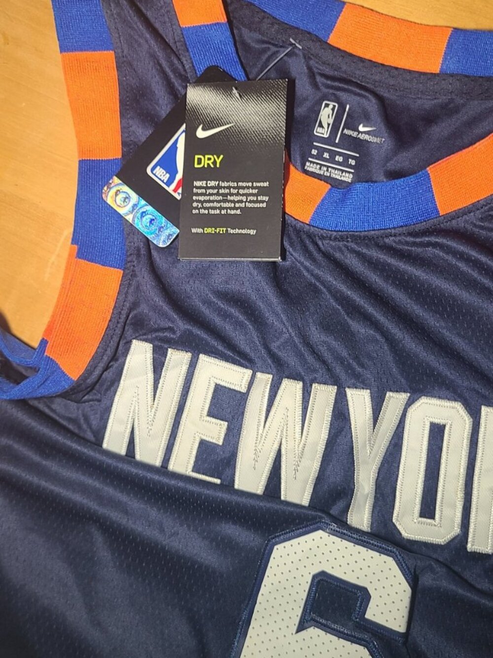 Nike NBA Swingman New York Knicks Porzingis #6 Jersey Navy NWT Mens XL